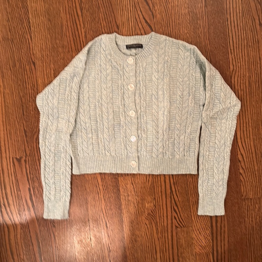 Peruvian Connection Cropped Cableknit Sweater - image 1